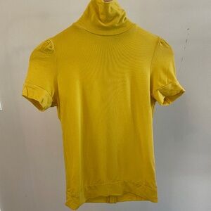 Etcetera Yellow Tee with Button Down Back